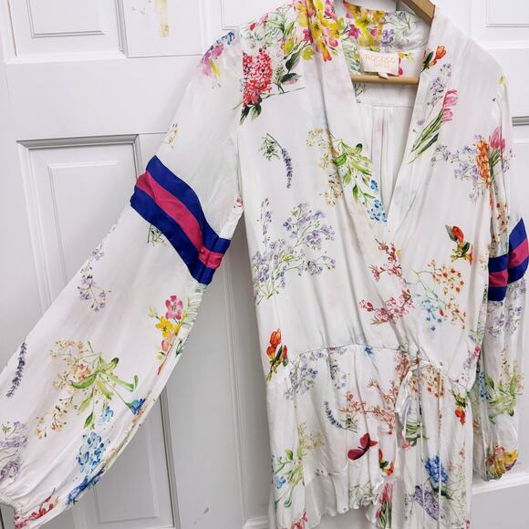 Rococo Sand Floral Faux-Wrap Mini Dress - Picture 5 of 7